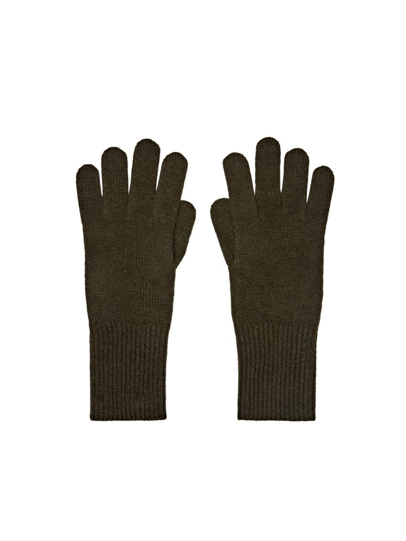 Перчатки из шерстяной смеси вязаные