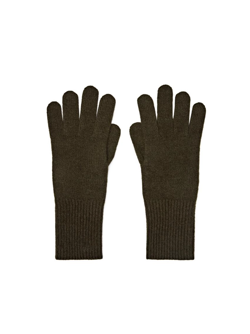 Перчатки из шерстяной смеси вязаные