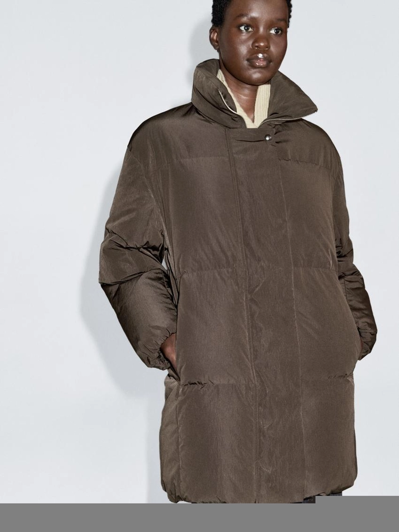 Пуховик с квадратным стежком 80% пух - 20% перо, водоотталкивающий