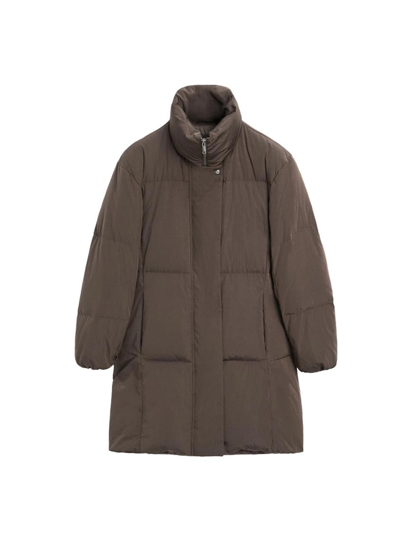 Пуховик с квадратным стежком 80% пух - 20% перо, водоотталкивающий