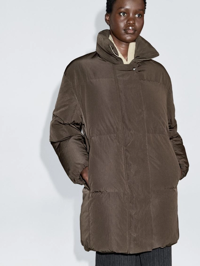 Пуховик с квадратным стежком 80% пух - 20% перо, водоотталкивающий