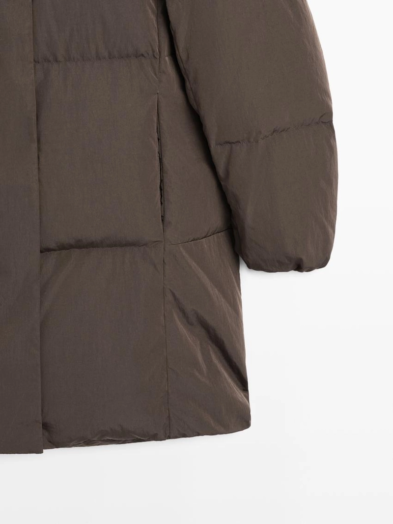 Пуховик с квадратным стежком 80% пух - 20% перо, водоотталкивающий