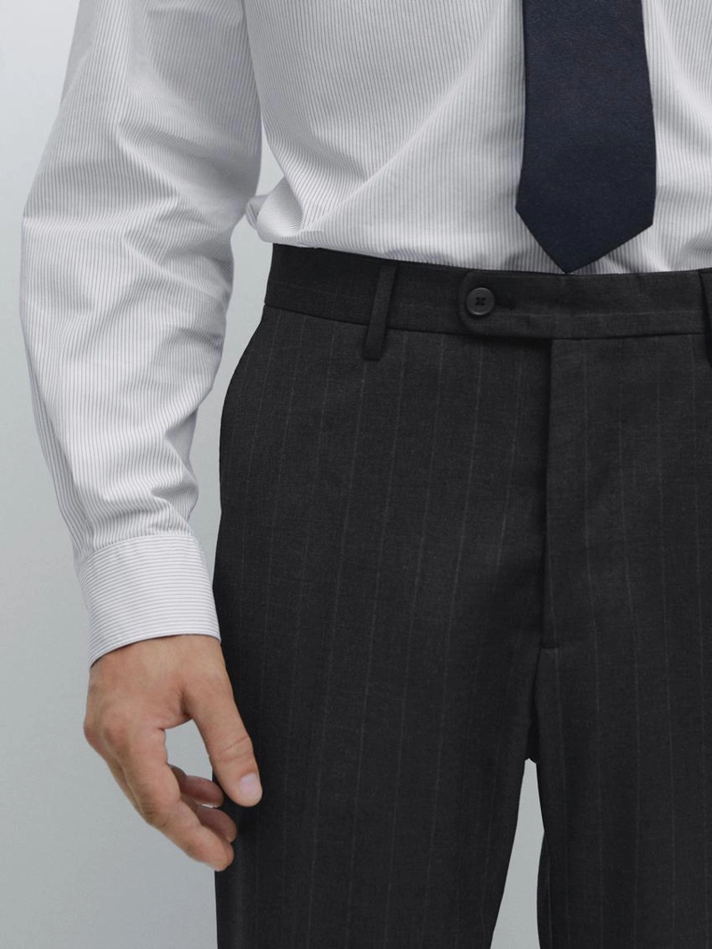 Брюки костюмные в полоску