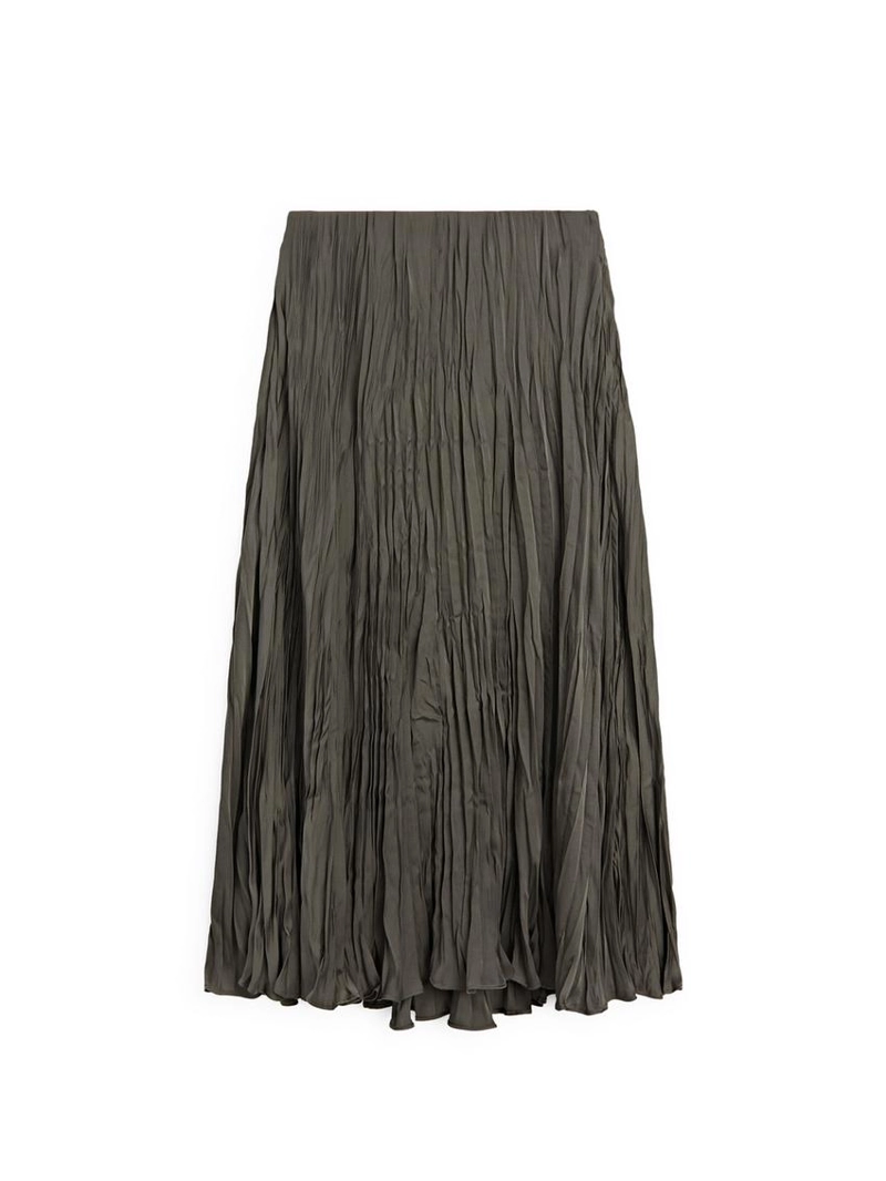 Длинная плавная плиссированная юбка
