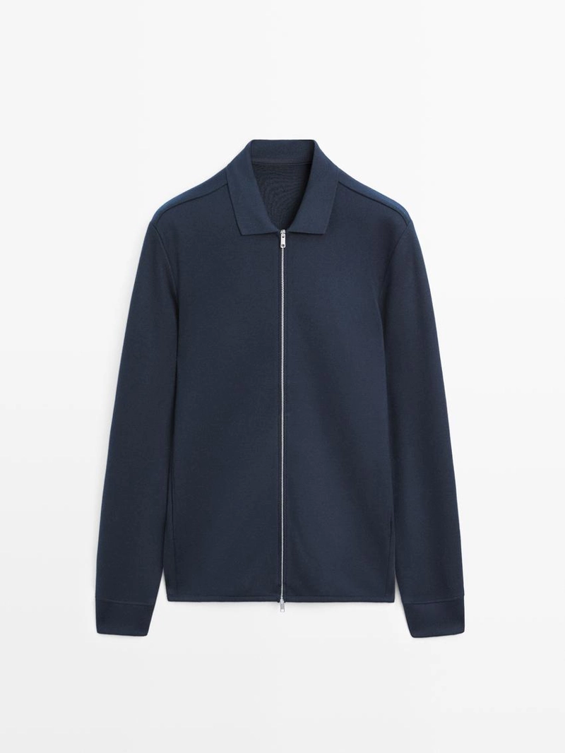 Куртка на молнии с деталями воротника