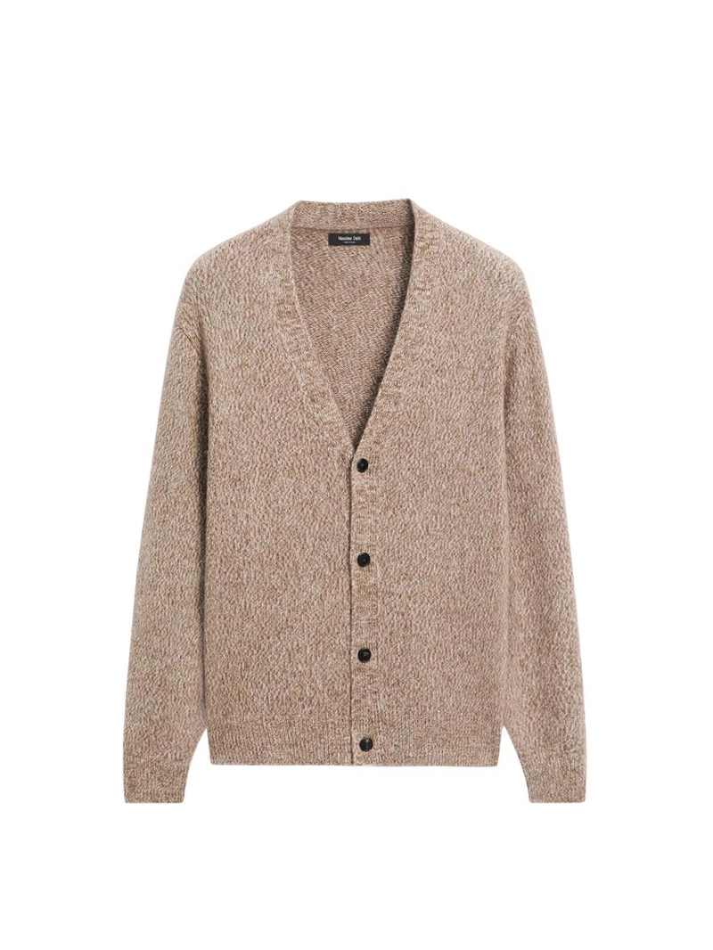 Кардиган из шерстяно-шелкового трикотажа