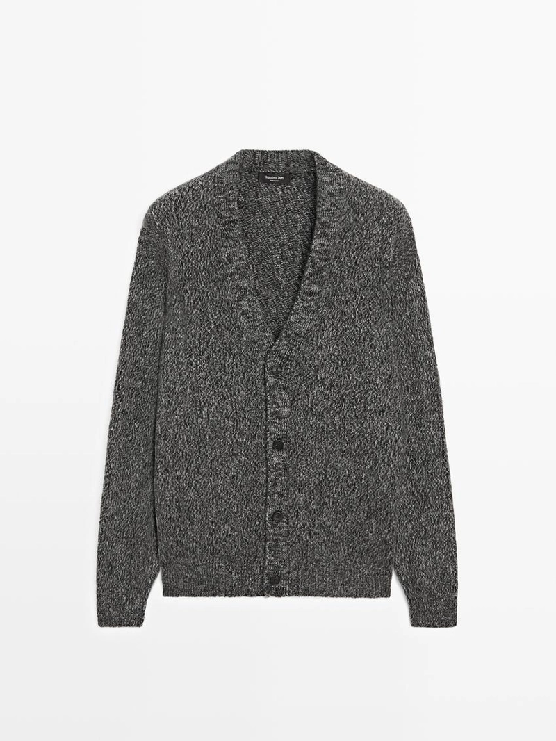 Кардиган из шерстяно-шелкового трикотажа
