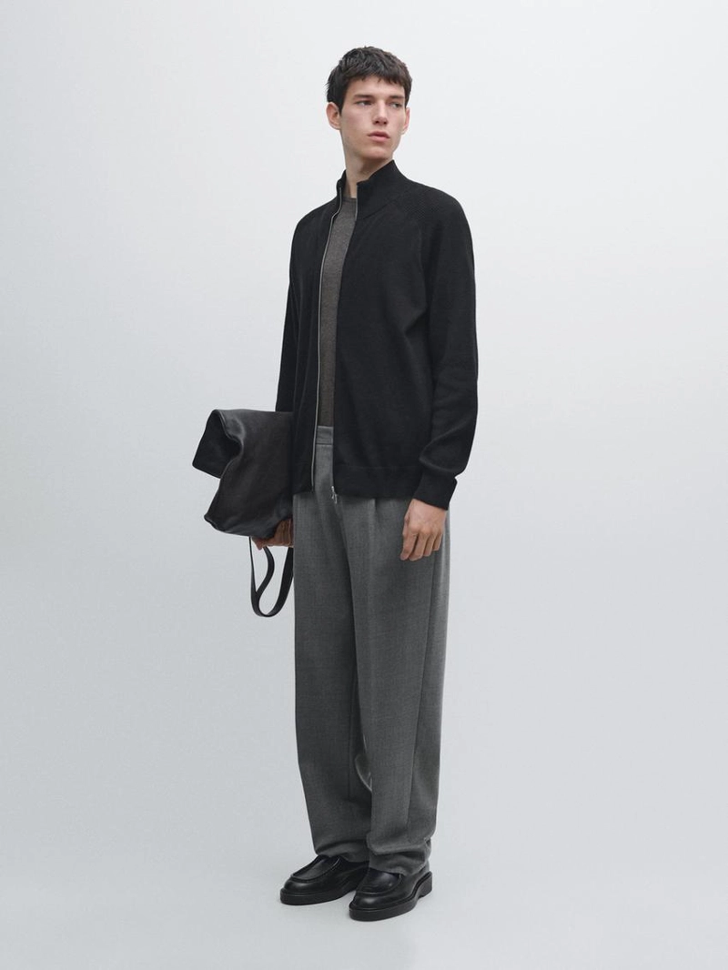 Кардиган из хлопкового микса с рукавами реглан