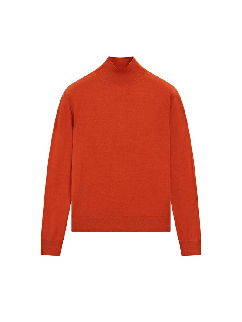 Свитер с высоким воротником из 100% шерсти