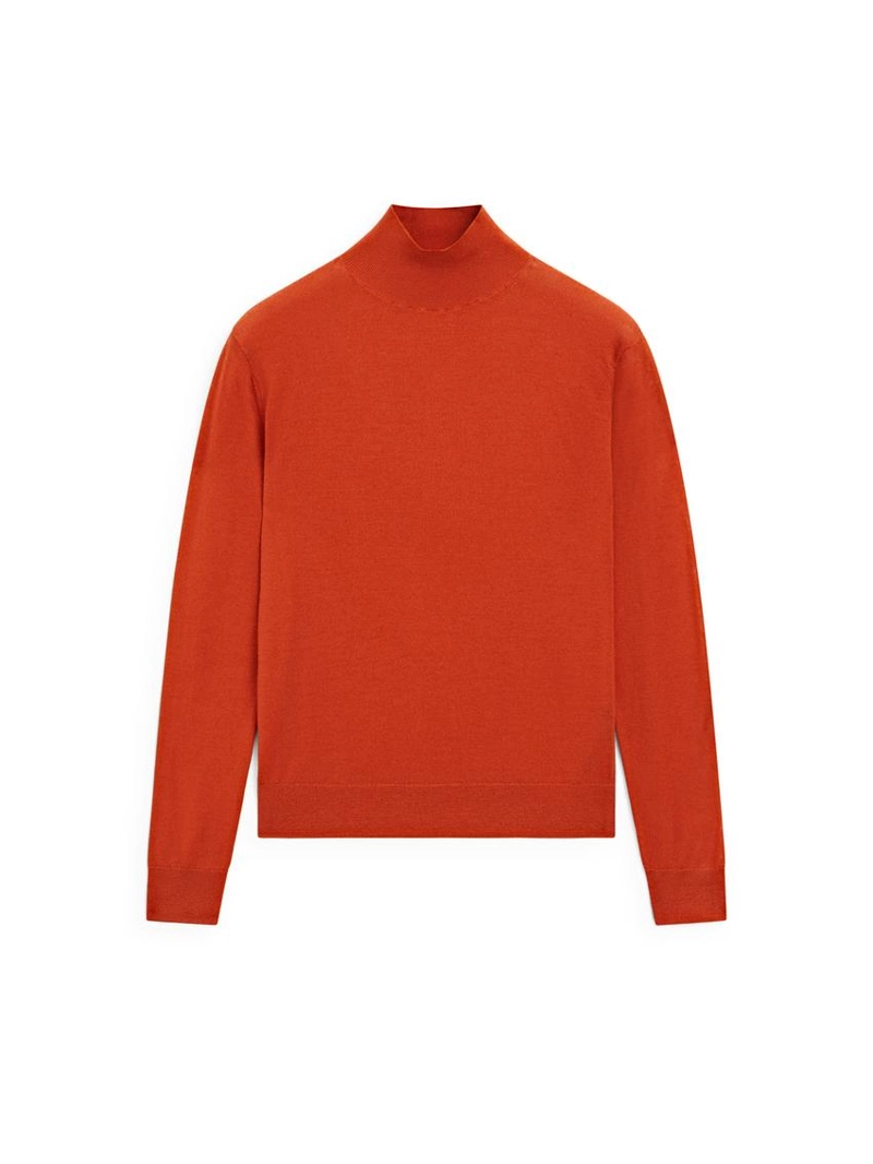 Свитер с высоким воротником из 100% шерсти