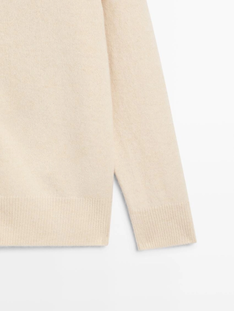 Кардиган с v-образным вырезом из вязаного альпака и шерсти