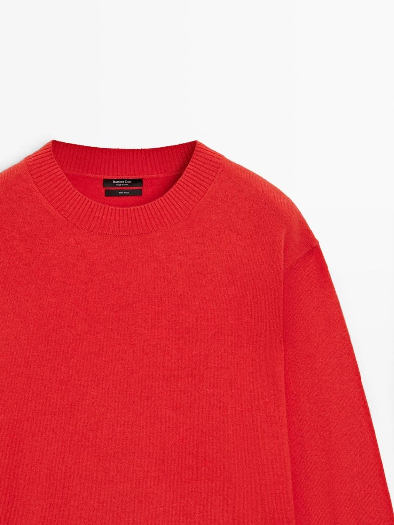 Свитер из 100% шерсти с деталями на талии