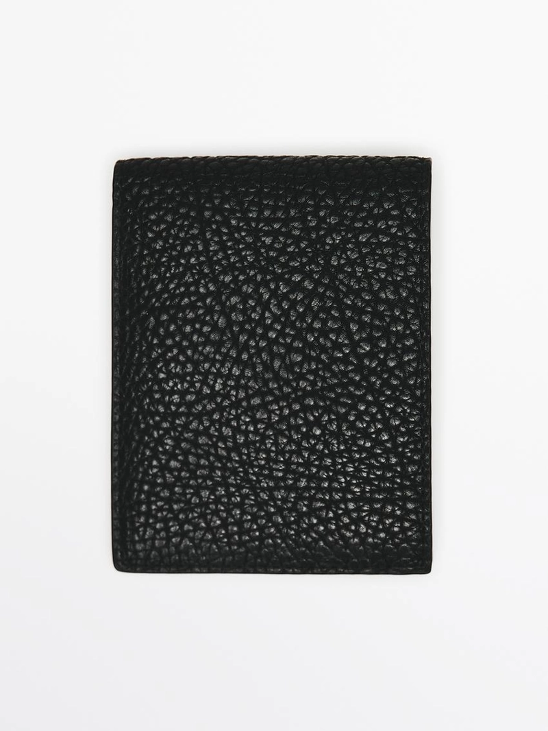 Кошелек из натуральной кожи с портретной ориентацией