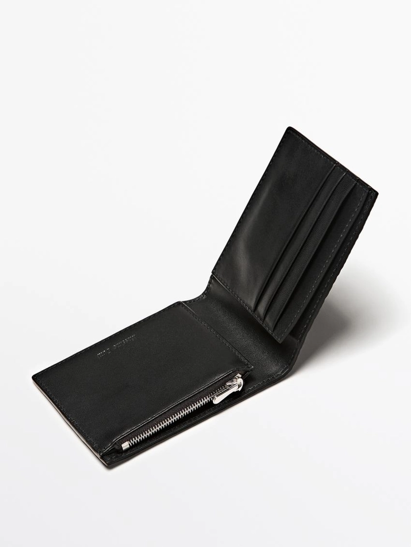 Кошелек из натуральной кожи с портретной ориентацией