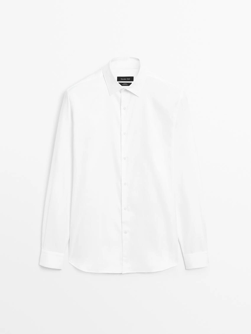 Рубашка oxford из хлопка слим-фит