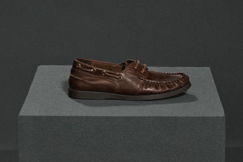 Туфли на палубу из кожи с масленистым покрытием