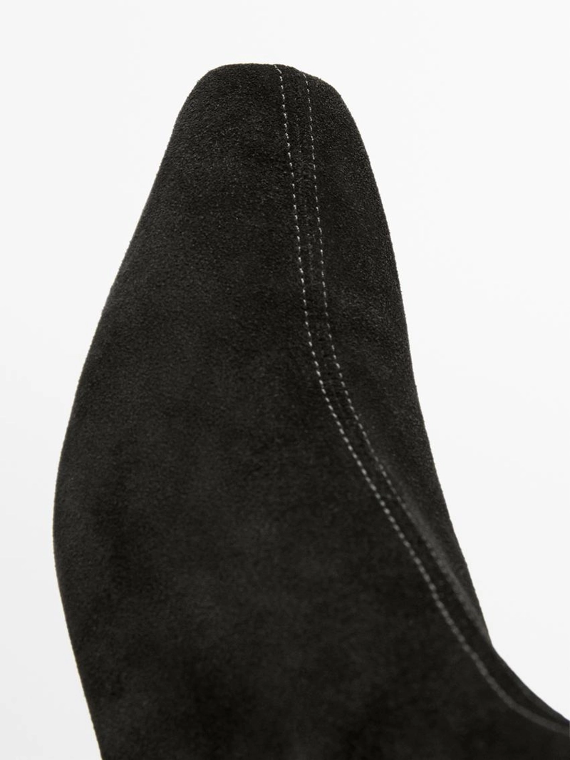 Ботильоны на платформе из разделочной кожи