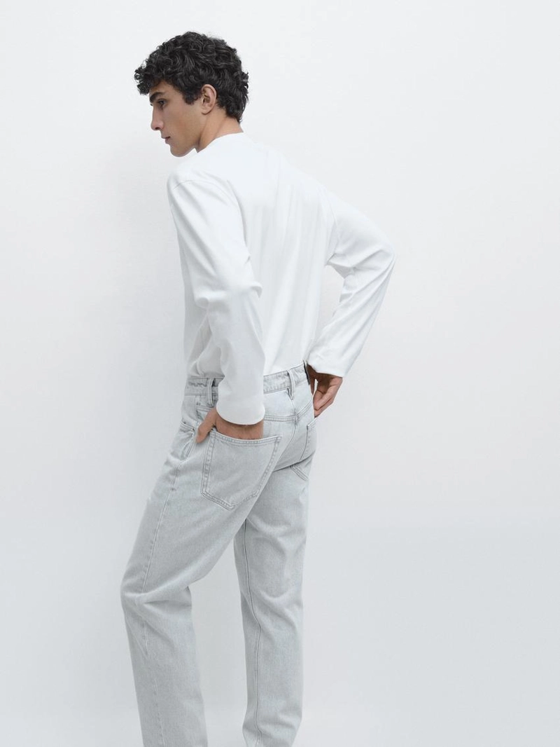 Футболка с длинным рукавом из средневесного хлопка