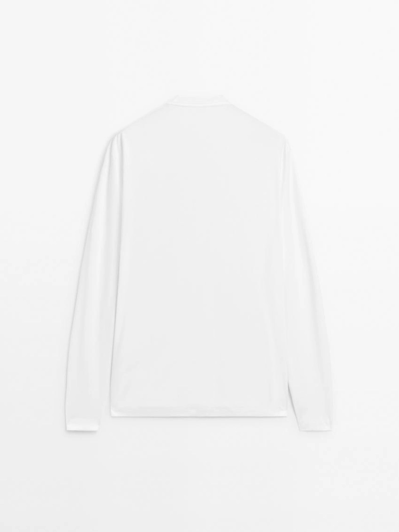 Футболка с длинным рукавом из средневесного хлопка