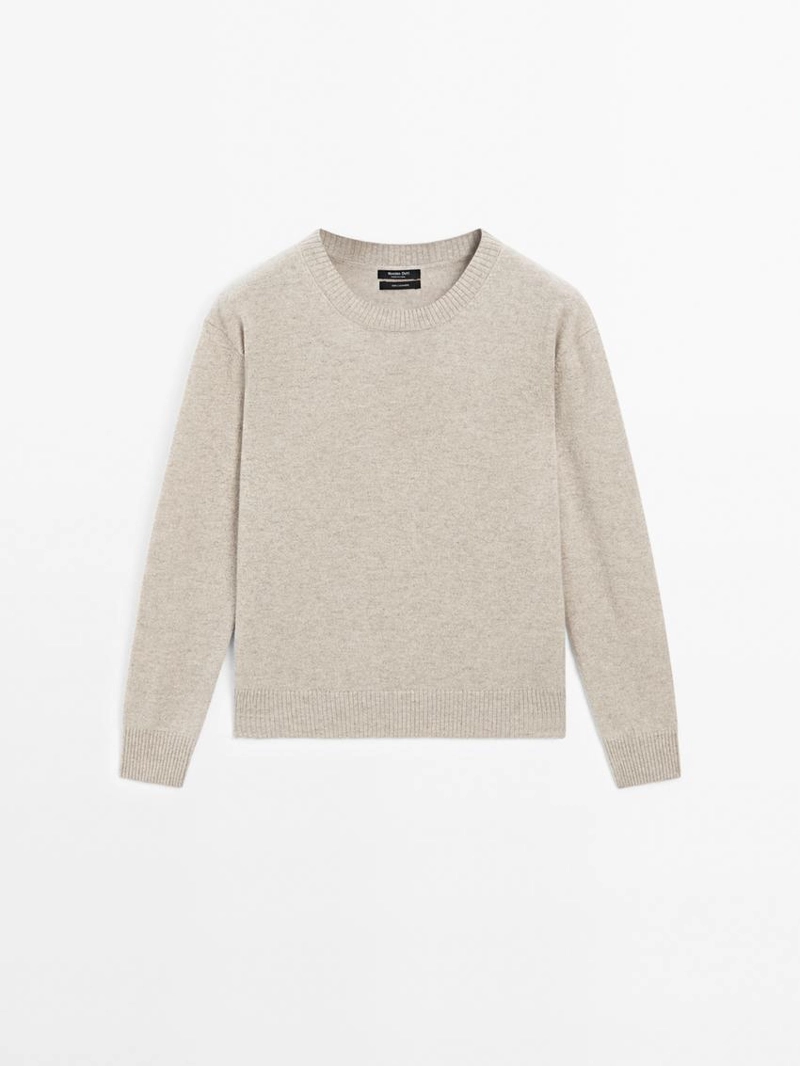 Свитер с круглым вырезом из 100% кашемира