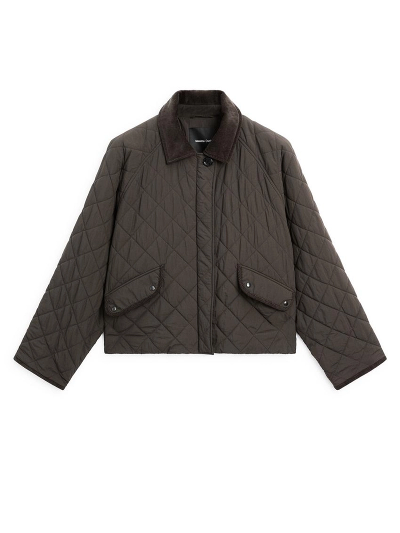 Короткая водоотталкивающая куртка с деталями из вельвета