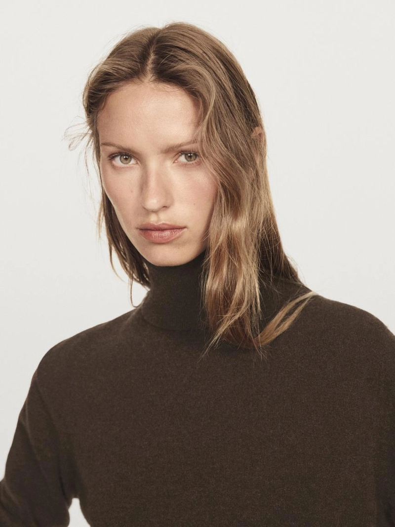 Вязанный свитер-воротник из 100% кашемира