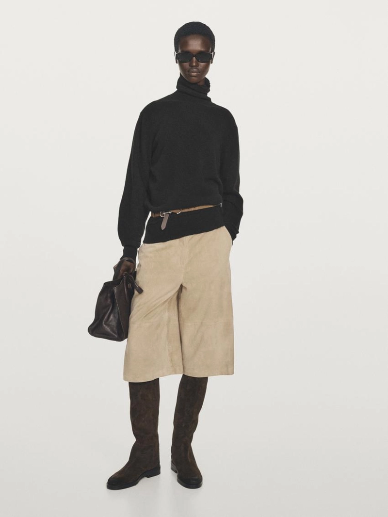 Вязанный свитер-воротник из 100% кашемира