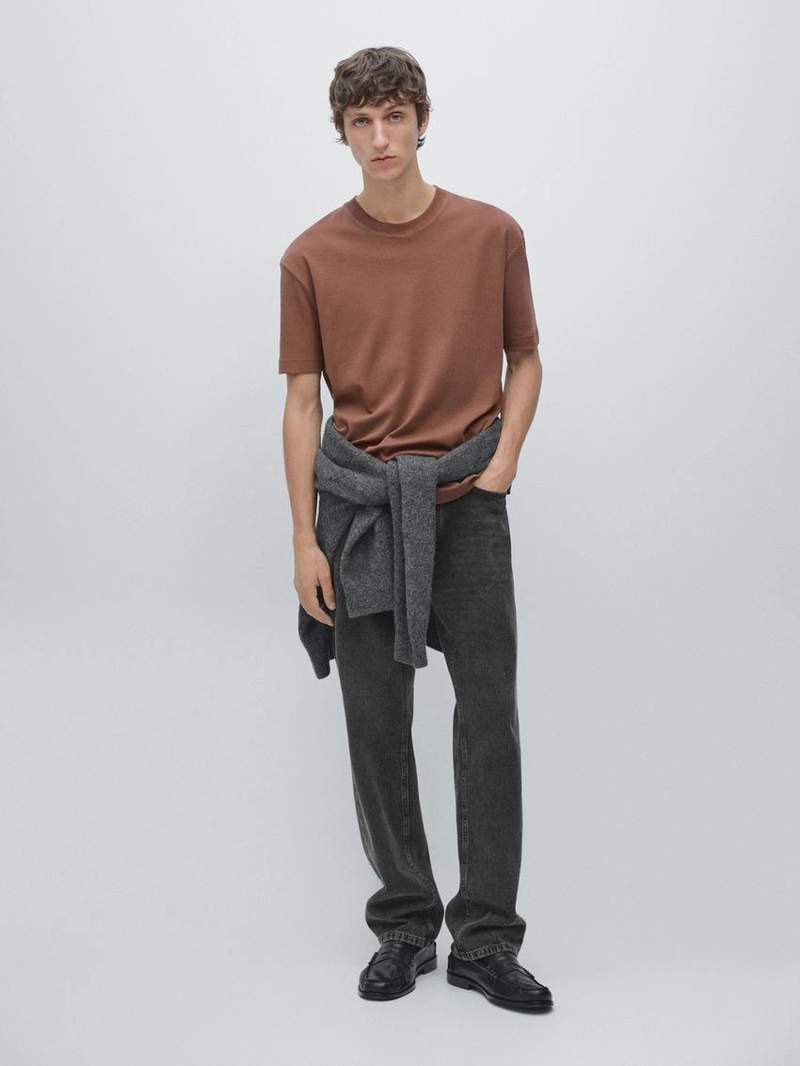 Футболка с коротким рукавом из 100% хлопка средней плотности