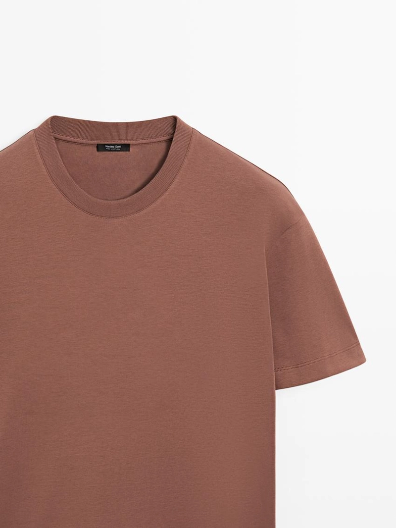 Футболка с коротким рукавом из 100% хлопка средней плотности