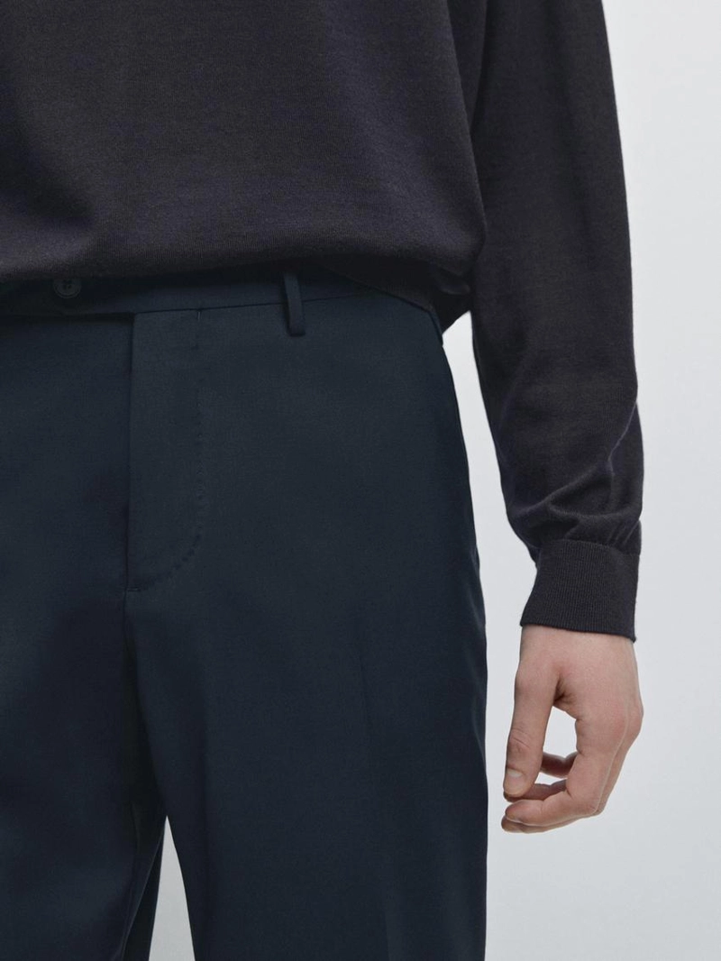 Брюки костюмные из 100% шерсти