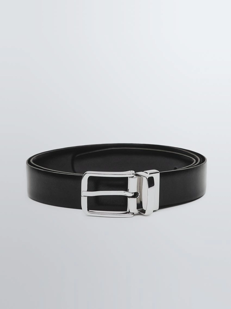 Реверсивный пояс из натуральной кожи нубук