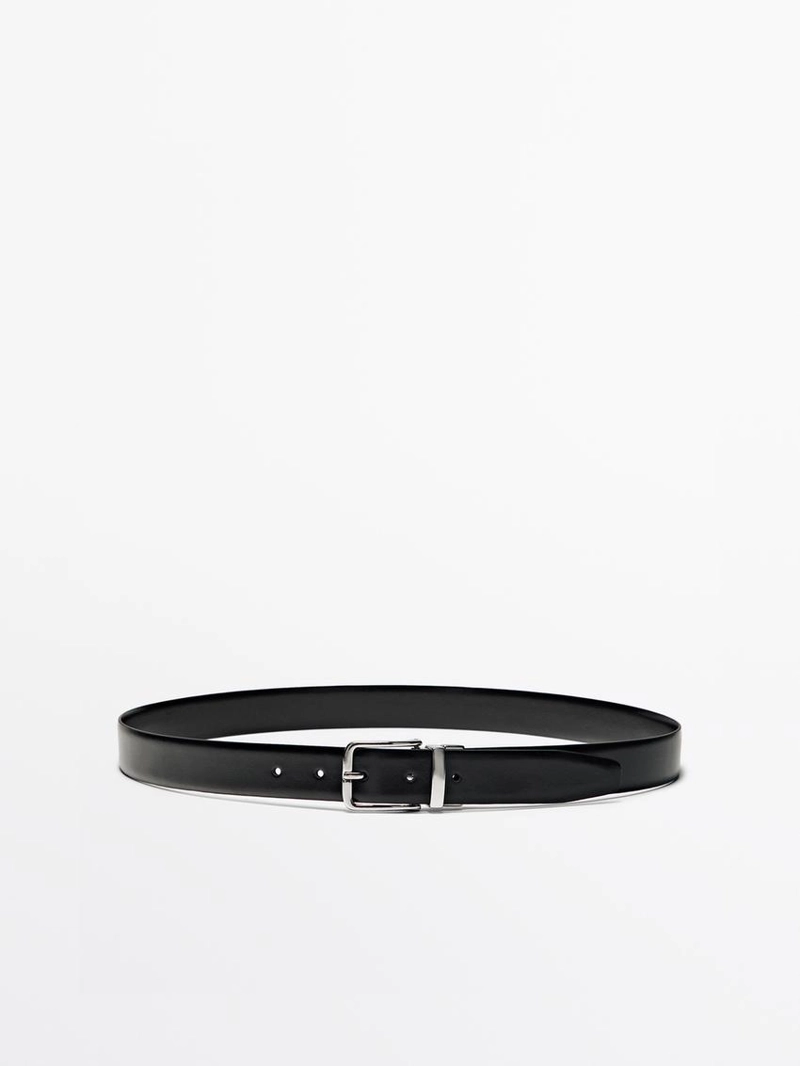 Реверсивный пояс из натуральной кожи нубук