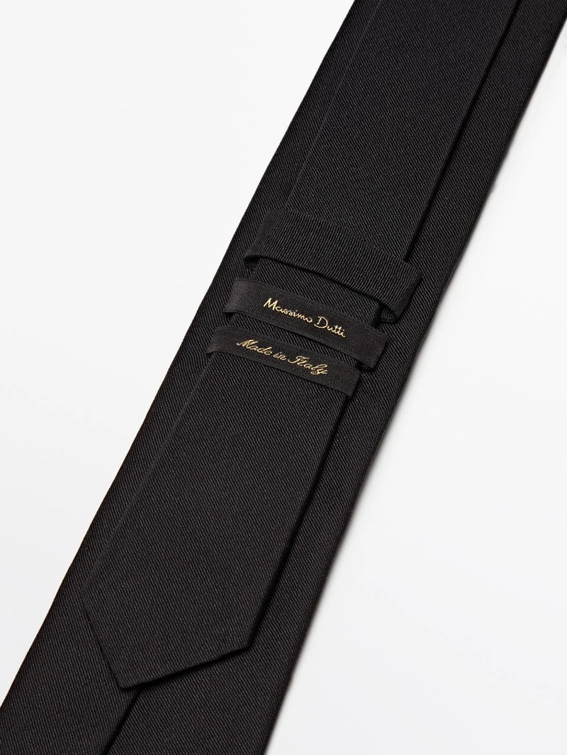 Галстук из твила с хлопком и шелком