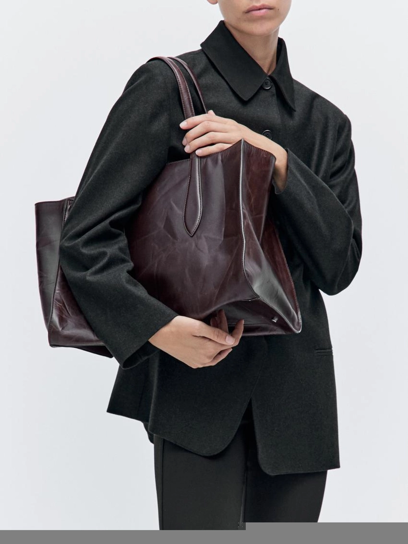 Сумка maxi md icon из потертой натуральной кожи