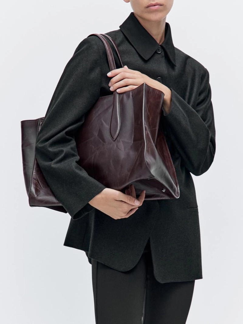 Сумка maxi md icon из потертой натуральной кожи