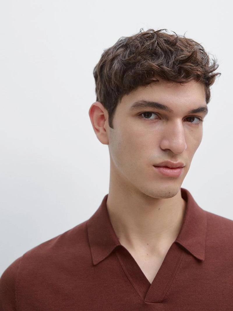 Поло из хлопка с короткими рукавами