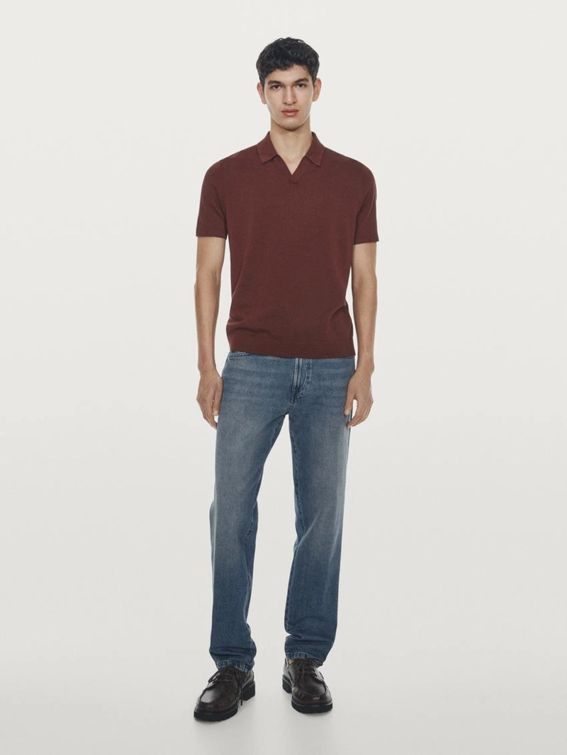 Поло из хлопка с короткими рукавами