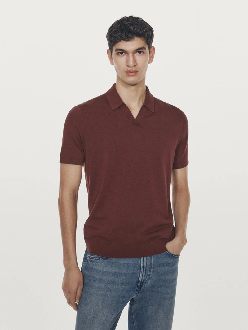 Поло из хлопка с короткими рукавами