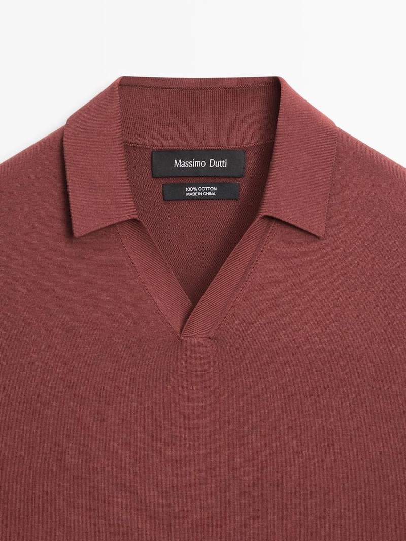 Поло из хлопка с короткими рукавами