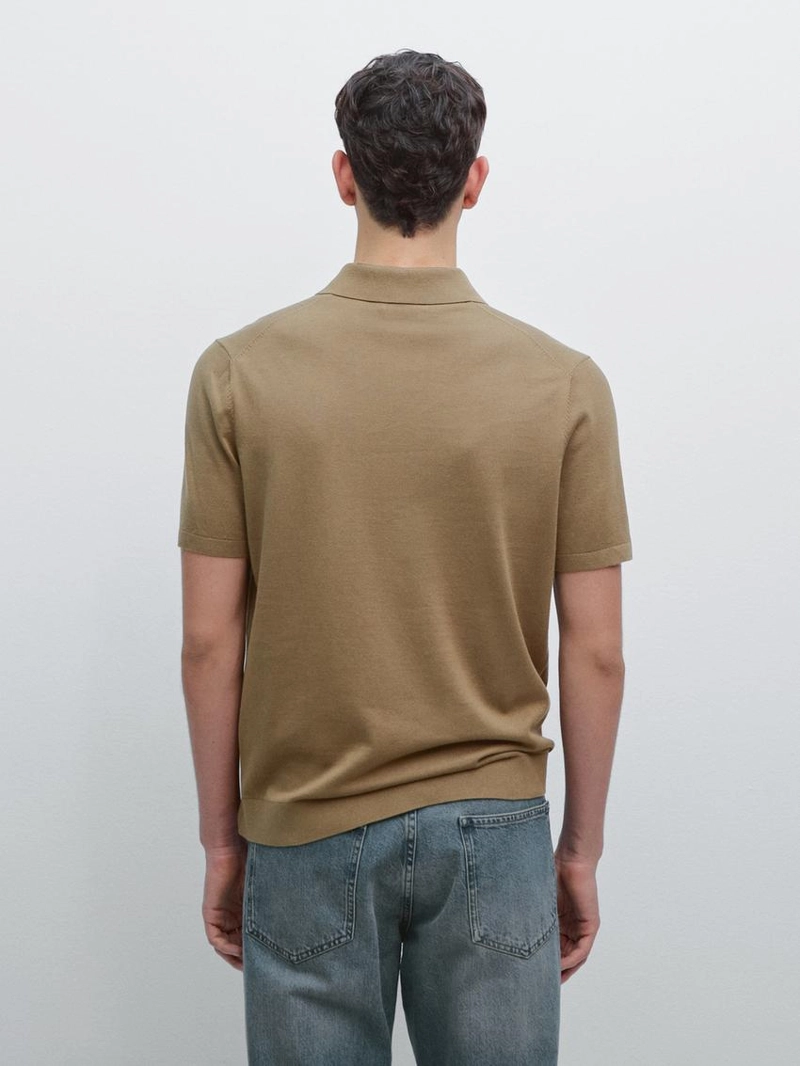 Поло из хлопка с короткими рукавами