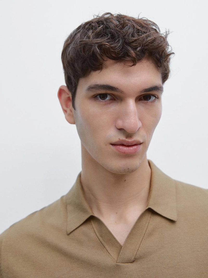 Поло из хлопка с короткими рукавами