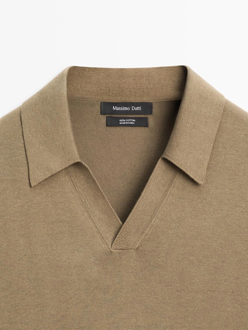 Поло из хлопка с короткими рукавами