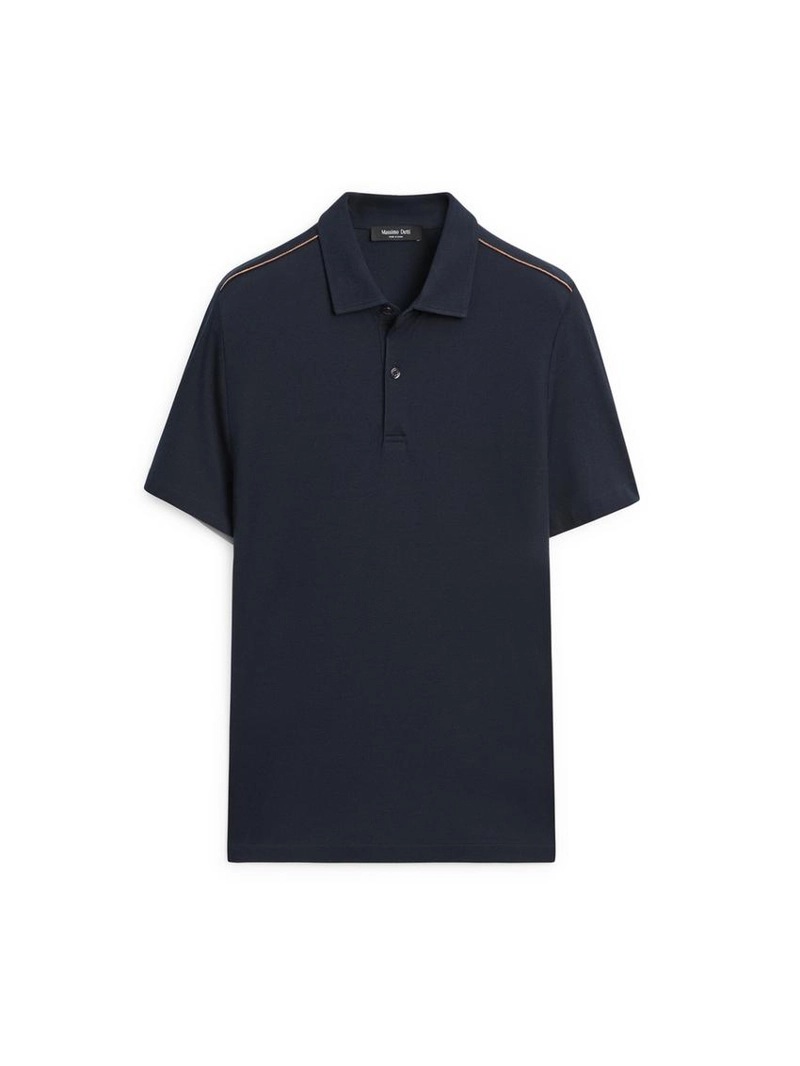 Поло с коротким рукавом и контрастными швами