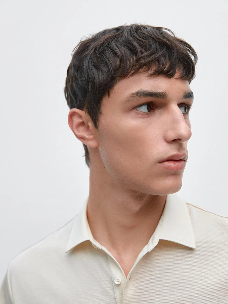 Поло с коротким рукавом и контрастными швами