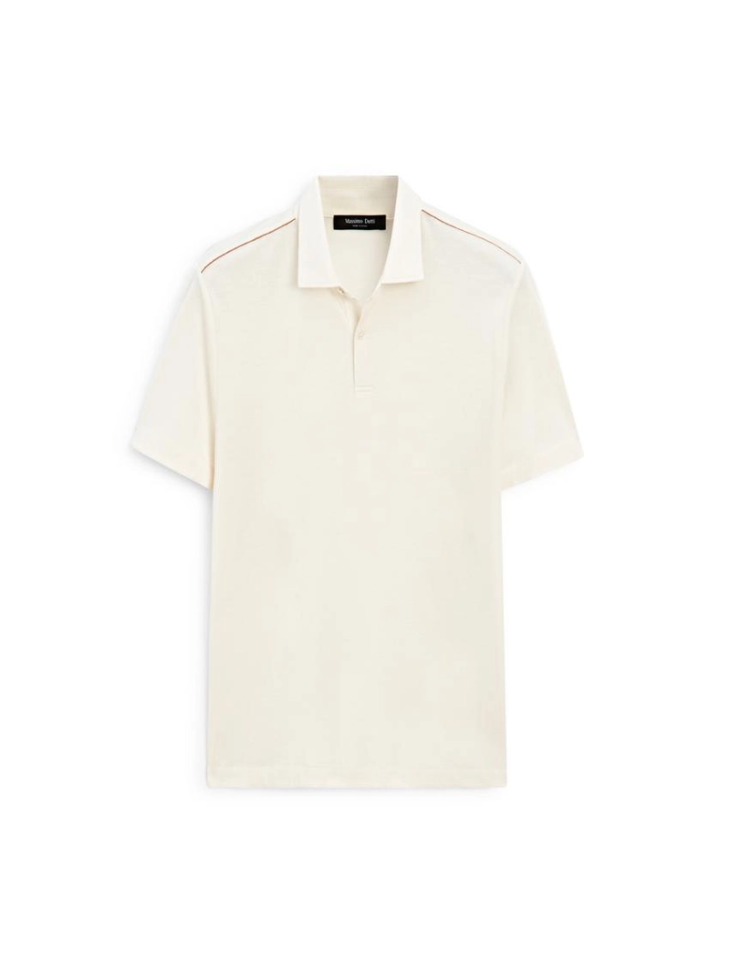 Поло с коротким рукавом и контрастными швами