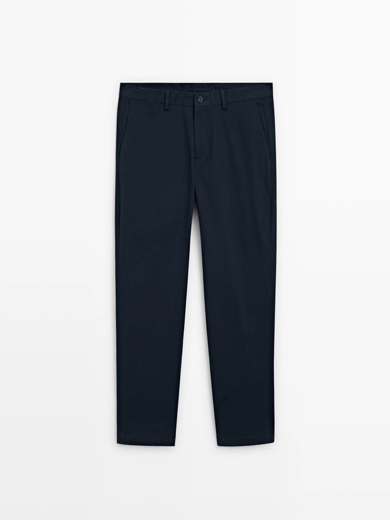 Брюки из 100% хлопка в строгом крое