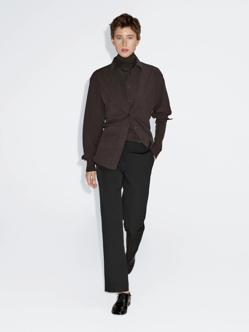 Брюки прямого кроя из технической ткани