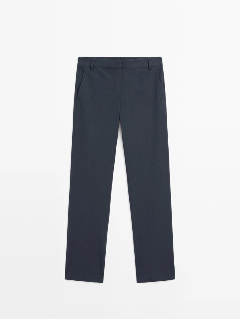 Брюки прямого кроя из технической ткани