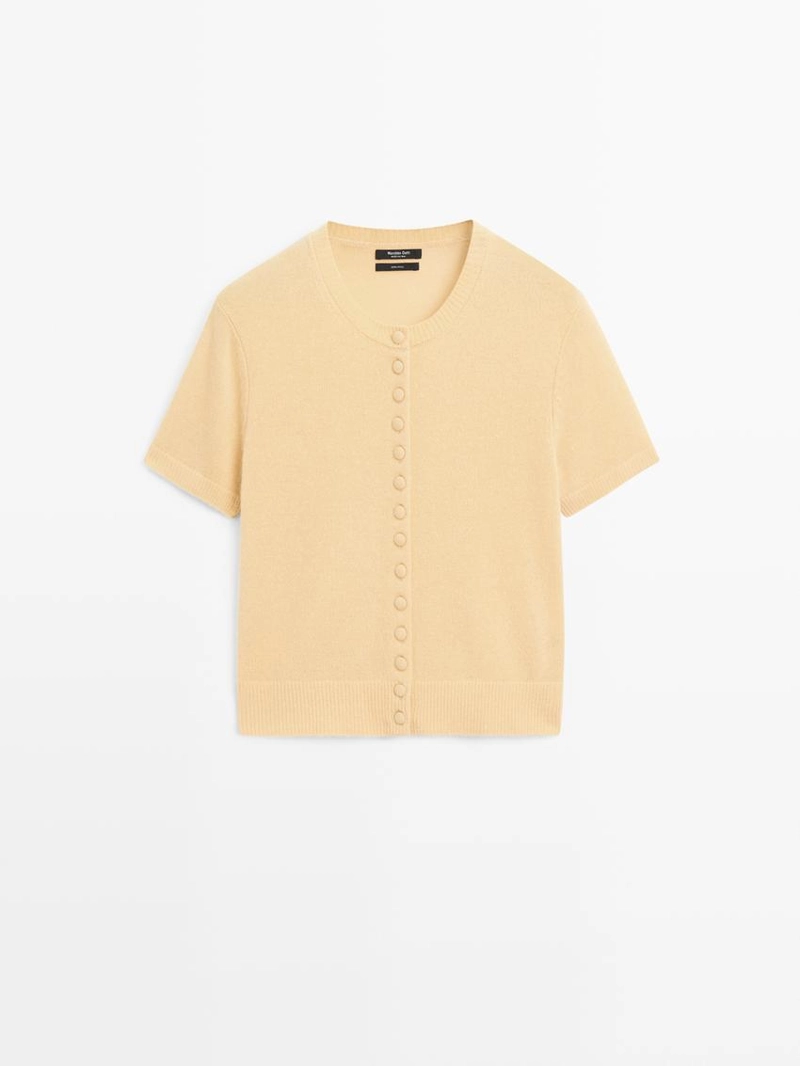 Кардиган из шерсти с коротким рукавом