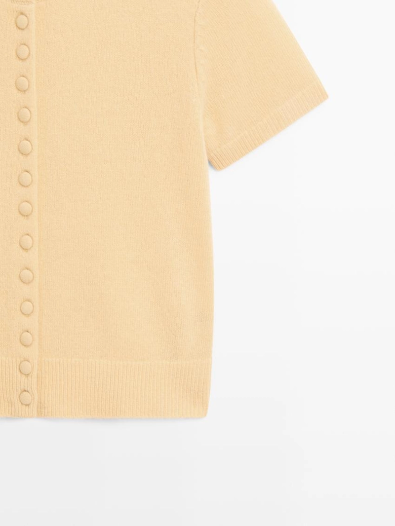 Кардиган из шерсти с коротким рукавом